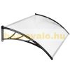 Polycarbonate roof CELLOX 120x100 black frame colorless cavity chamber polycarbonate roof sheet, for example over entrance doors or windows. Transport made easier by packaging