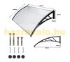 Polycarbonate roof CELLOX 120x100 black frame colorless cavity chamber polycarbonate roof sheet, for example over entrance doors or windows. Transport made easier by packaging