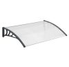 Canopy CELLOX polycarbonate 150x100 anthracite gray frame translucent hollow chamber roof, for example over an entrance door or windows. Transport made easier by packaging