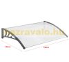 Canopy CELLOX polycarbonate 150x100 anthracite gray frame translucent hollow chamber roof, for example over an entrance door or windows. Transport made easier by packaging