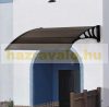 Canopy CELLOX polycarbonate 150x100 black frame brown hollow chamber roof for example over front door or windows. Transport made easier by packaging