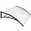 Canopy CELLOX polycarbonate 150x100 Black frame translucent hollow chamber roof, for example over an entrance door or windows. Transport made easier by packaging