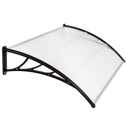 Canopy CELLOX polycarbonate 150x100 Black frame translucent hollow chamber roof, for example over an entrance door or windows. Transport made easier by packaging