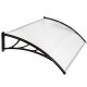 Canopy CELLOX polycarbonate 150x100 Black frame translucent hollow chamber roof, for example over an entrance door or windows. Transport made easier by packaging