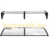 Canopy CELLOX polycarbonate 190x100 Black frame translucent hollow chamber roof for example over entrance doors or windows.  