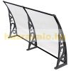 Canopy CELLOX polycarbonate 190x100 Black frame translucent hollow chamber roof for example over entrance doors or windows.  