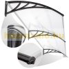 Canopy CELLOX polycarbonate 200x100 black frame transparent hollow chamber roof for example over entrance doors or windows. Transport made easier by packaging