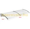 Canopy CELLOX polycarbonate 240x100 anthracite gray frame translucent hollow chamber roof, for example over an entrance door or windows. Transport made easier by packaging