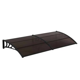   Előtető CELLOX polikarbonát 240x100 fekete keret barna üregkamrás tető például bejárati ajtó vagy ablakok fölé. Szállítás könnyített csomagolás