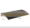 Canopy CELLOX polycarbonate 240x100 black frame brown hollow chamber roof, for example over an entrance door or windows. Transport made easier by packaging