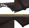 Canopy CELLOX polycarbonate 240x100 black frame brown hollow chamber roof, for example over an entrance door or windows. Transport made easier by packaging
