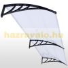 Canopy CELLOX polycarbonate 240x100 Black frame translucent hollow chamber roof, for example over an entrance door or windows. Transport made easier by packaging