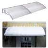 Canopy CELLOX polycarbonate 240x100 gray frame transparent hollow chamber roof for example over entrance doors or windows. Transport made easier by packaging