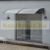 Entrance door protective roof CELLOX 300x100 cm protective roof anthracite gray frame translucent white hollow chamber polycarbonate roof. Easy to transport packaging