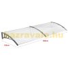 Entrance door protective roof CELLOX 300x100 cm protective roof anthracite gray frame translucent white hollow chamber polycarbonate roof. Easy to transport packaging