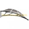 Entrance door protective roof CELLOX 300x100 cm protective roof black frame brown hollow chamber polycarbonate roof. Transport made easier by packaging