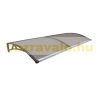 Entrance door window polycarbonate protective roof with gutter 240x100 black frame brown cavity roof