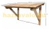 Wooden rain canopy 205x115x113 cm with shingle covering over the protective entrance door made of impregnated pine wood