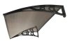 ITALFORM barna előtető 3100x80 cm fekete keret bronz üregkamrás polikarbonát.  A két tartókar között