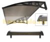 ITALFORM barna előtető 3100x80 cm fekete keret bronz üregkamrás polikarbonát.  A két tartókar között