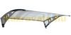 Canopy Italform 240x100 cm black frame colorless hollow chamber polycarbonate, 3 supports. It is correct, because the roof is made of one piece between two support arms.