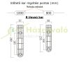 Féltető tartó 100 cm kinyúlású B típusú esővédő tető tartókar szürke szín 1 db konzol tényleges méret 955 mm