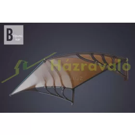 Féltető tartó 80 cm kinyúlású B típusú esővédő tető tartókar szürke szín 1 db konzol tényleges méret 735 mm 
