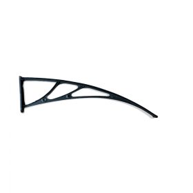   Féltető tartó 120 cm extra nagy kinyúlású C típusú esővédő tető tartókar fekete szín 1 db konzol tényleges méret 1170 mm