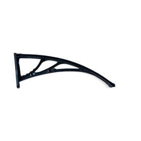   Féltető tartó 60 cm kinyúlású C típusú esővédő tető tartókar fekete szín 1 db konzol tényleges méret 590mm belevaló polikarbonát 3,2mm