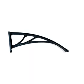   Féltető tartó 60 cm kinyúlású C típusú esővédő tető tartókar fekete szín 1 db konzol tényleges méret 590mm belevaló polikarbonát 3,2mm
