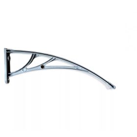   Féltető tartó 60 cm kinyúlású C típusú esővédő tető tartókar szürke szín 1 db konzol tényleges méret 590mm belevaló polikarbonát 3,2mm