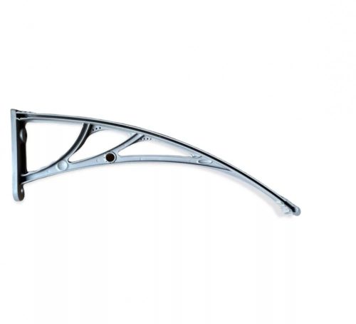  Féltető tartó 60 cm kinyúlású C típusú esővédő tető tartókar fehér szín 1 db konzol tényleges méret 590mm 
