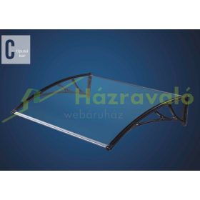   Féltető tartó 60 cm kinyúlású C típusú esővédő tető tartókar szürke szín 1 db konzol tényleges méret 590mm 