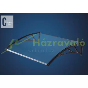   Féltető tartó 60 cm kinyúlású C típusú esővédő tető tartókar szürke szín 1 db konzol tényleges méret 590mm 