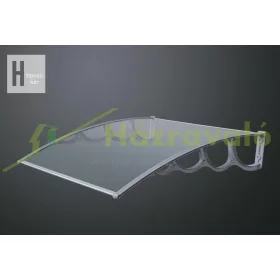   Előtető tartókar 150 cm mély előtetőhöz H típusú fehér színű extra nagy kinyúlású esővédő tető tartókar 1395mm konzol fekete szín 1 db