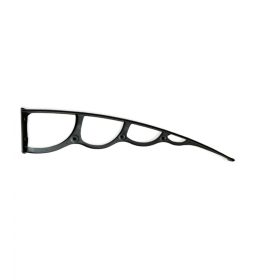   Előtető tartókar 150 cm mély előtetőhöz H típusú fekete szín esővédő tető tartókar 1395mm konzol fekete szín 1 db