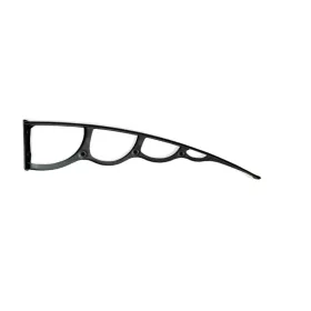   Előtető tartókar 150 cm mély előtetőhöz H típusú fekete szín esővédő tető tartókar 1395mm konzol fekete szín 1 db