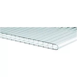 Esővédő előtető tartalék panel 100x120 áttetsző polikarbonát alkatrész üregkamrás