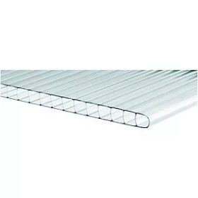   Esővédő áttetsző színtelen előtető tartalék panel 1200x600x5 mm üregkamrás polikarbonát 120x60, 240x60 előtetőknek