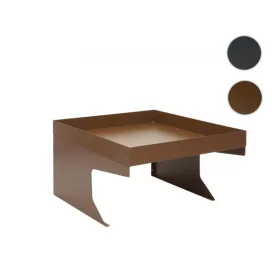   Automata robot fűnyíró előtető ültetőládával védőtető virágágyással fém 37x60x70 cm barna fűnyíró garázs