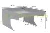 Automatic robotic lawn mower canopy with planter box stainless steel protective roof with flower bed 37x60x70 cm inox lawnmower garage