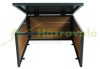 Automatic robot lawn mower canopy WPC protective roof 35x60x70 cm oak effect lawnmower garage