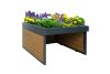 Automatic robotic lawnmower canopy WPC protective roof with planter box 40x60x73 cm oak-effect lawn mower garage