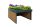 Automatic robotic lawnmower canopy WPC protective roof with planter box 40x60x73 cm oak-effect lawn mower garage