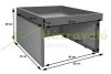 Automatic robotic lawnmower canopy WPC protective roof with planter box 40x60x73 cm oak-effect lawn mower garage