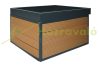 Automatic robotic lawnmower canopy WPC protective roof with planter box 40x60x73 cm oak-effect lawn mower garage