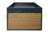Automatic robotic lawnmower canopy WPC protective roof with planter box 40x60x73 cm oak-effect lawn mower garage