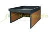 Automatic robotic lawnmower canopy WPC protective roof with planter box 40x60x73 cm oak-effect lawn mower garage