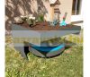 Automatic robot lawn mower awning with planter box protective roof with flower bed metal 37x60x70 cm anthracite lawnmower garage