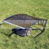 Automatic robotic lawn mower awning with brown polycarbonate protective cover 795 x 430/350 x 1040mm